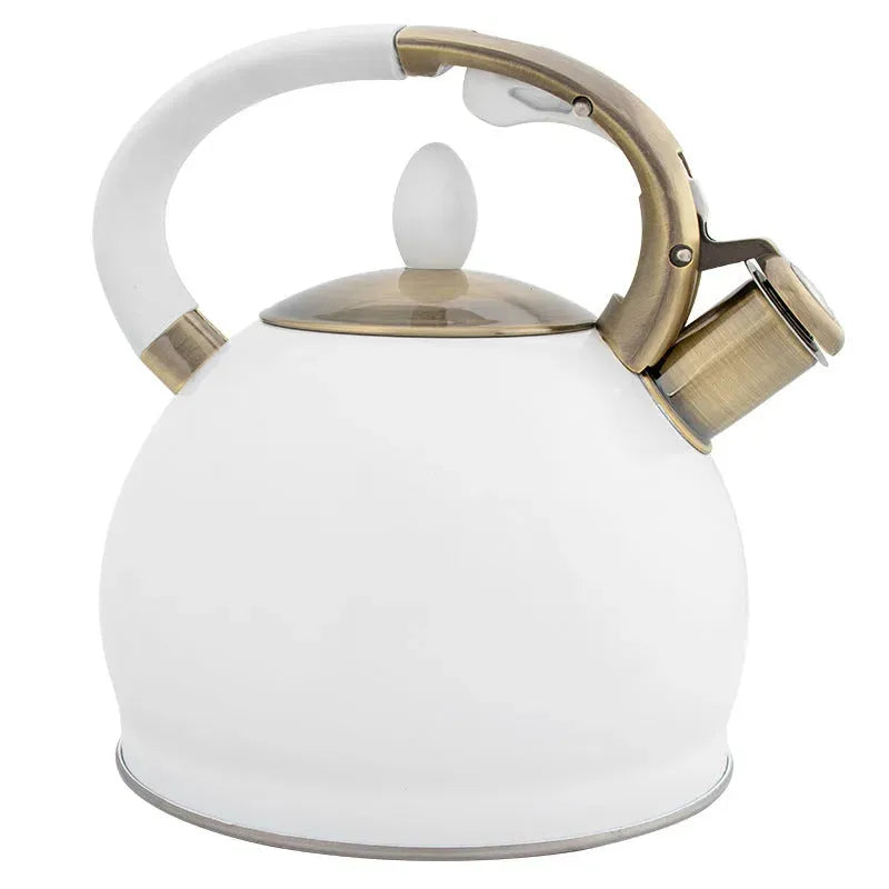 Electroplated Bronze Handle Whistle Kettle Gas Universal - Bellarte Enchanté Electroplated Bronze Handle Whistle Kettle Gas Universal